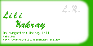lili makray business card